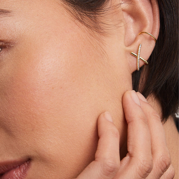 Sparkle Cross Earrings