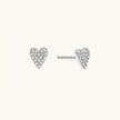 Sparkling Heart Stud Earrings